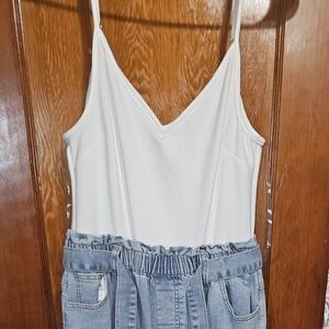 Light Blue Denim Cargo Pants